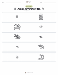 Alexander Graham Bell printable worksheet preview