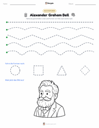 Alexander Graham Bell druckbare Arbeitsblatt Vorschau