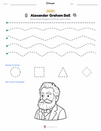 Anteprima della scheda stampabile di Alexander Graham Bell