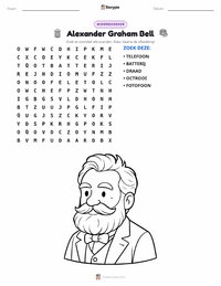 Alexander Graham Bell afdrukbare werkblad voorbeeld