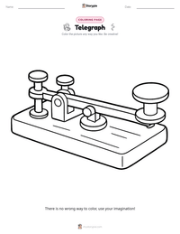 Telegraph coloring page for kids