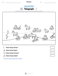 Telegraph printable worksheet preview