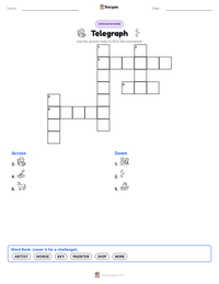 Telegraph printable worksheet preview