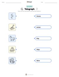 Telegraph printable worksheet for kids