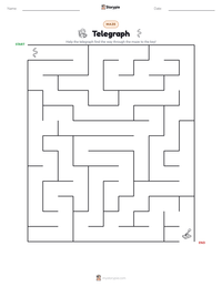 Telegraph printable worksheet preview