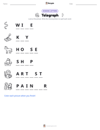 Telegraph printable worksheet preview