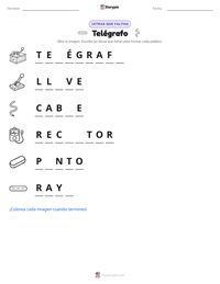 Vista previa de la hoja de trabajo imprimible de Telégrafo