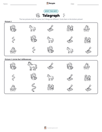 Telegraph printable worksheet preview