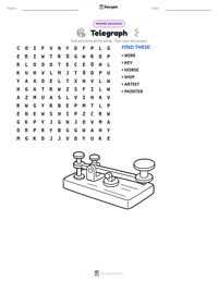 Telegraph printable worksheet preview