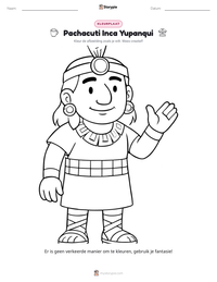 Pachacuti Inca Yupanqui afdrukbare werkblad voorbeeld