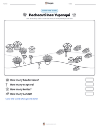 Pachacuti Inca Yupanqui printable worksheet preview