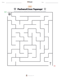 Pachacuti Inca Yupanqui printable worksheet preview