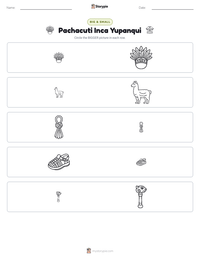 Pachacuti Inca Yupanqui printable worksheet preview