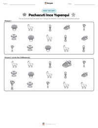 Pachacuti Inca Yupanqui printable worksheet preview
