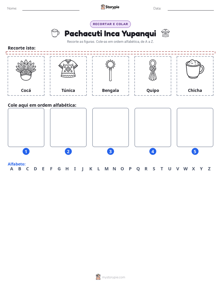 Recortar & Colar Alfabeto