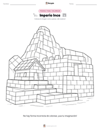 Página para colorear de Imperio Inca para niños