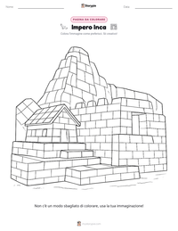 Pagina da colorare di Impero Inca per bambini