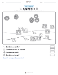 Aperçu de la feuille de travail imprimable Empire Inca