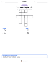 Inca Empire printable worksheet preview