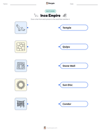 Inca Empire printable worksheet for kids