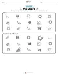 Inca Empire printable worksheet preview