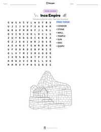 Inca Empire printable worksheet preview