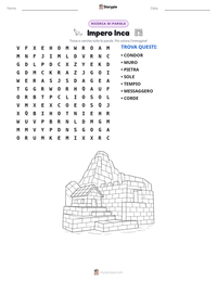 Anteprima della scheda stampabile di Impero Inca