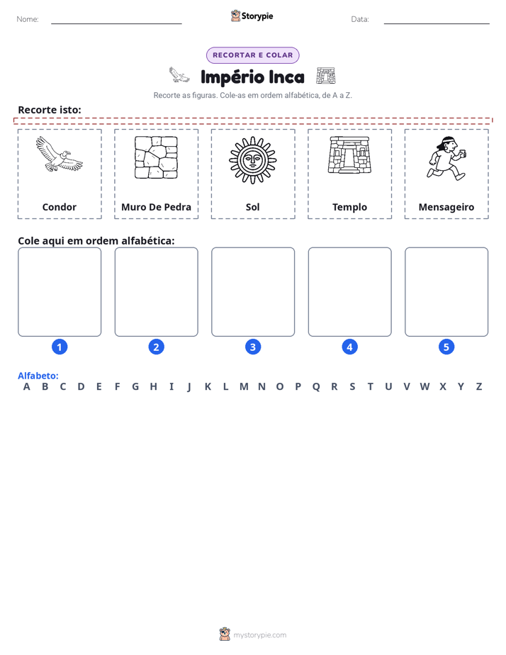 Recortar & Colar Alfabeto