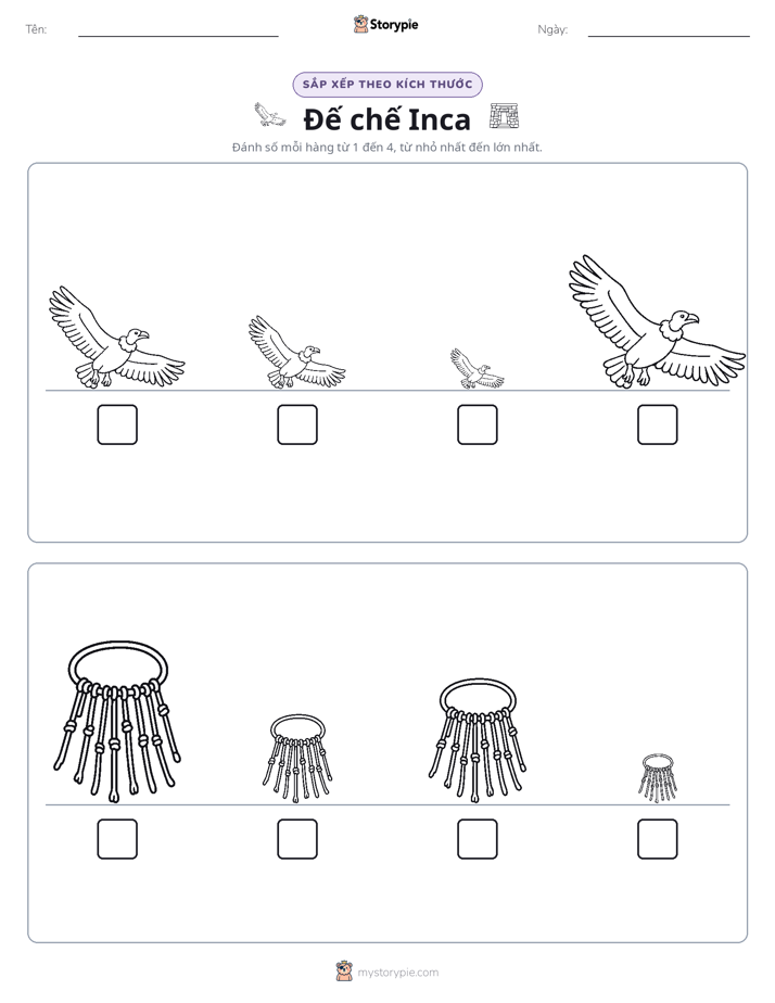 Thứ Tự Kích Thước