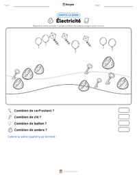 Aperçu de la feuille de travail imprimable Électricité