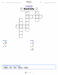 Electricity printable worksheet preview