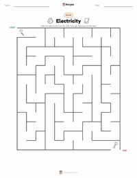 Electricity printable worksheet preview