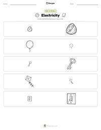 Electricity printable worksheet preview