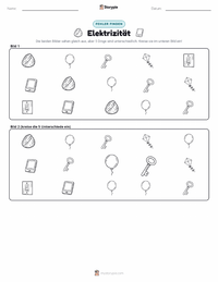 Elektrizität druckbare Arbeitsblatt Vorschau