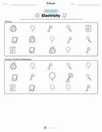 Electricity printable worksheet preview