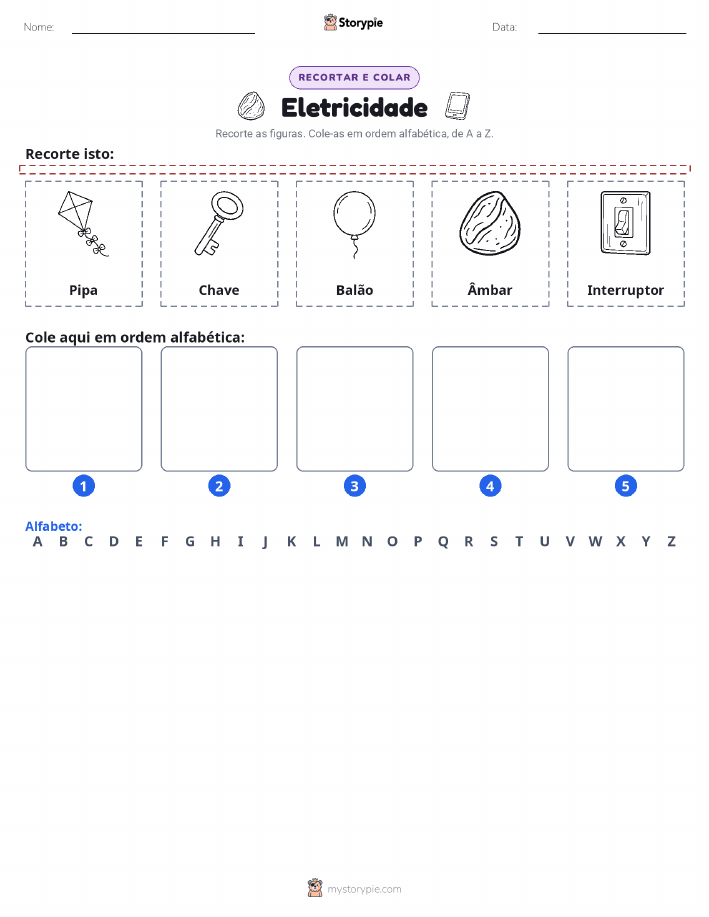 Recortar & Colar Alfabeto
