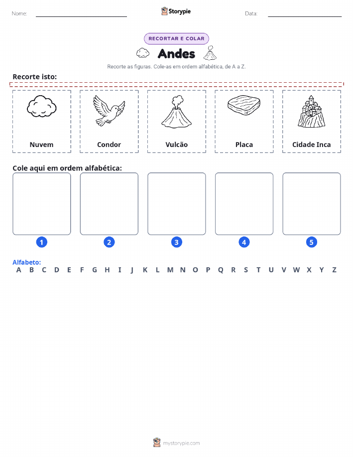 Recortar & Colar Alfabeto