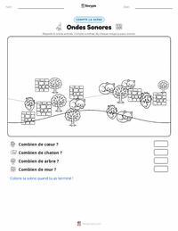 Aperçu de la feuille de travail imprimable Ondes Sonores