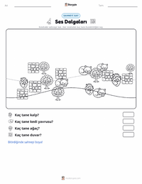 Ses Dalgaları yazdırılabilir çalışma sayfası önizlemesi