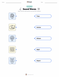 Sound Waves printable worksheet for kids