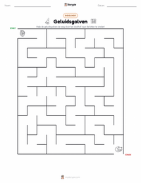 Geluidsgolven afdrukbare werkblad voorbeeld