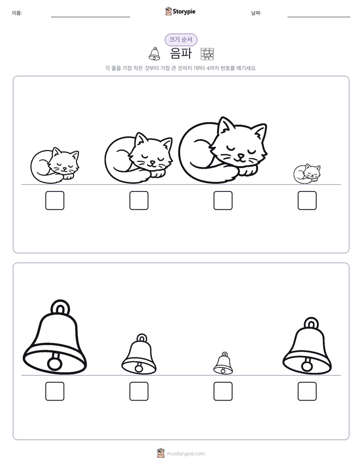 크기 순서