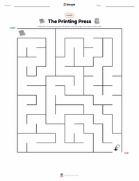The Printing Press printable worksheet preview