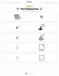 The Printing Press printable worksheet preview