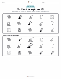 The Printing Press printable worksheet preview