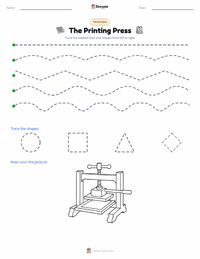 The Printing Press printable worksheet preview