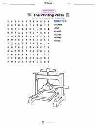 The Printing Press printable worksheet preview