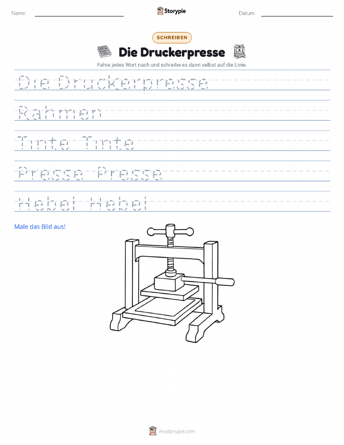 Schreibübung