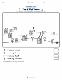 The Eiffel Tower printable worksheet preview