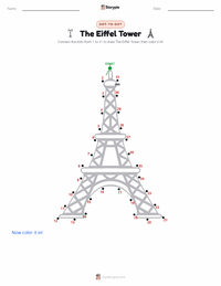 The Eiffel Tower printable worksheet preview